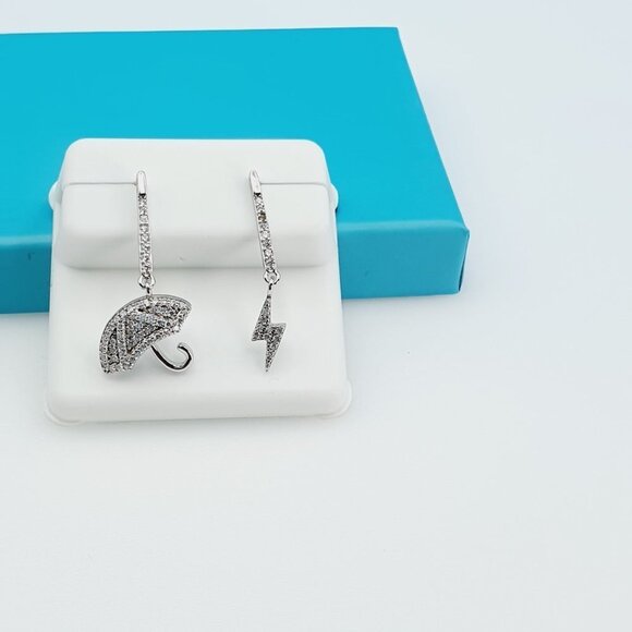 "925 Sterling Silver CZ Beautiful Earrings for Women, 1USPAR4262 - Picture 7 of 11